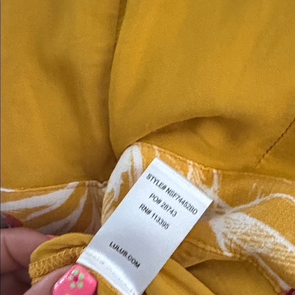 NWT Lulus Garden's Glory Mustard Yellow Floral Print Culotte Jumpsuit - Picture 15 of 16